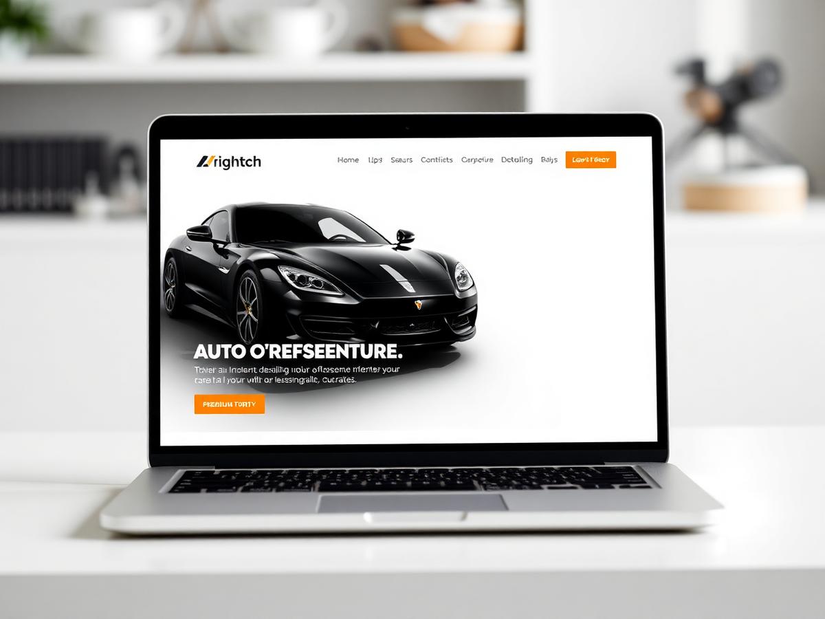 Mirror Finish Detailing — Auto Detailing website mockup