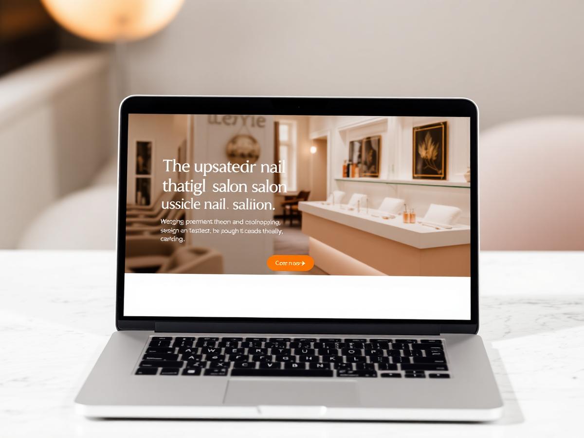 Aurora Nail Studio — Nail Salon website mockup